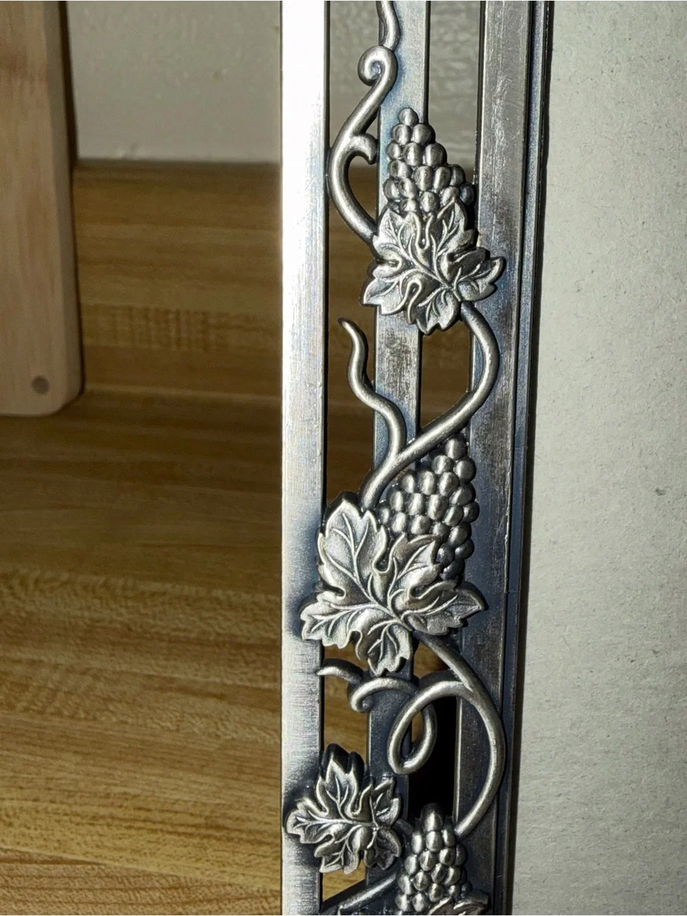 Vintage pewter Ornate Silver Floral Picture Frame Set - Pair 5x7